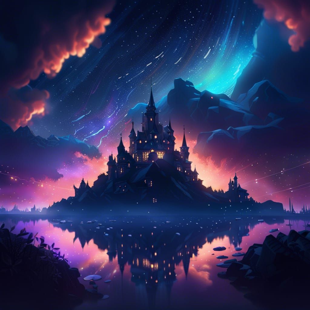 Glittering starry night