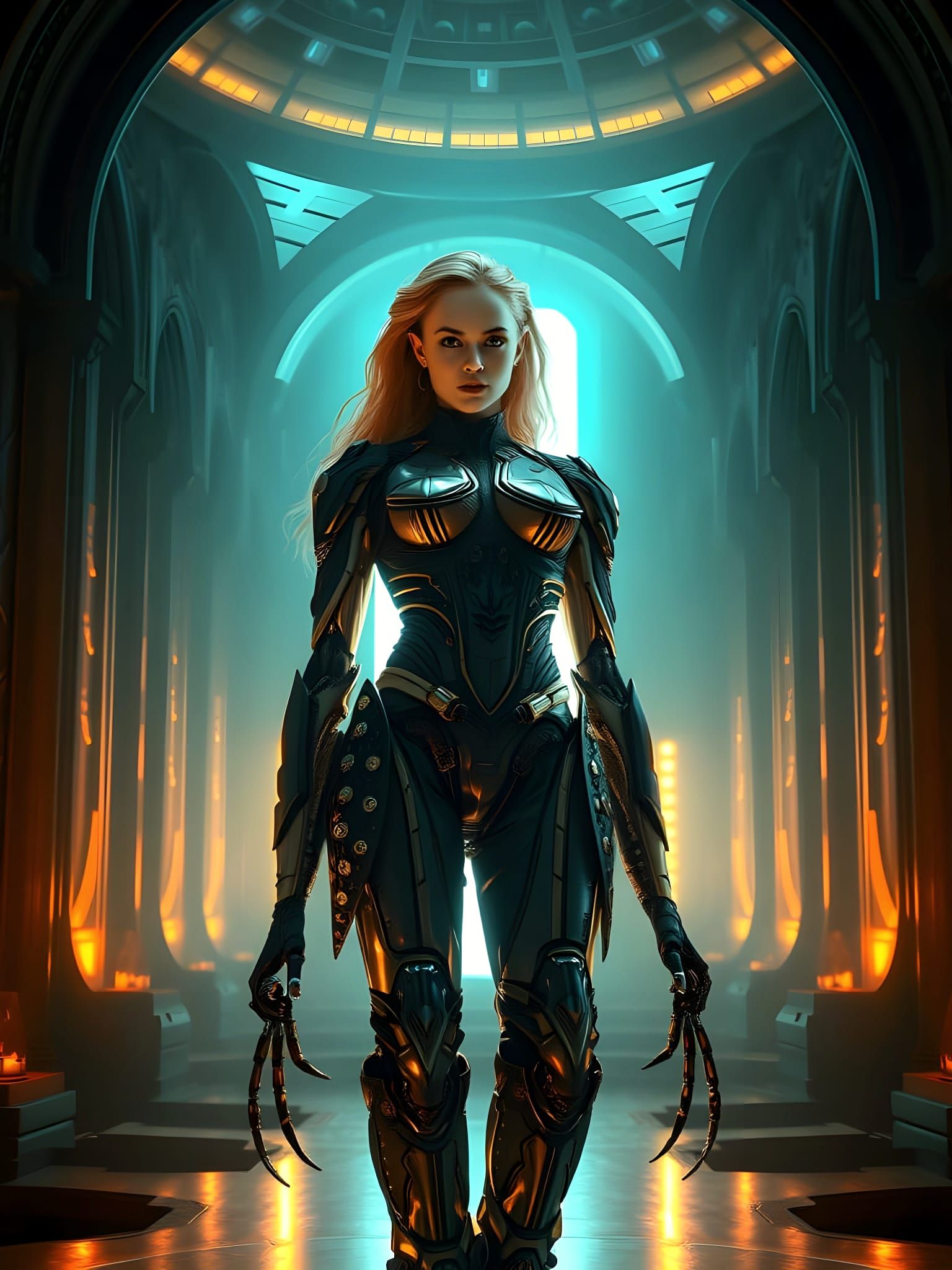 Borg Queen in Vibrant Fantasy Landscape