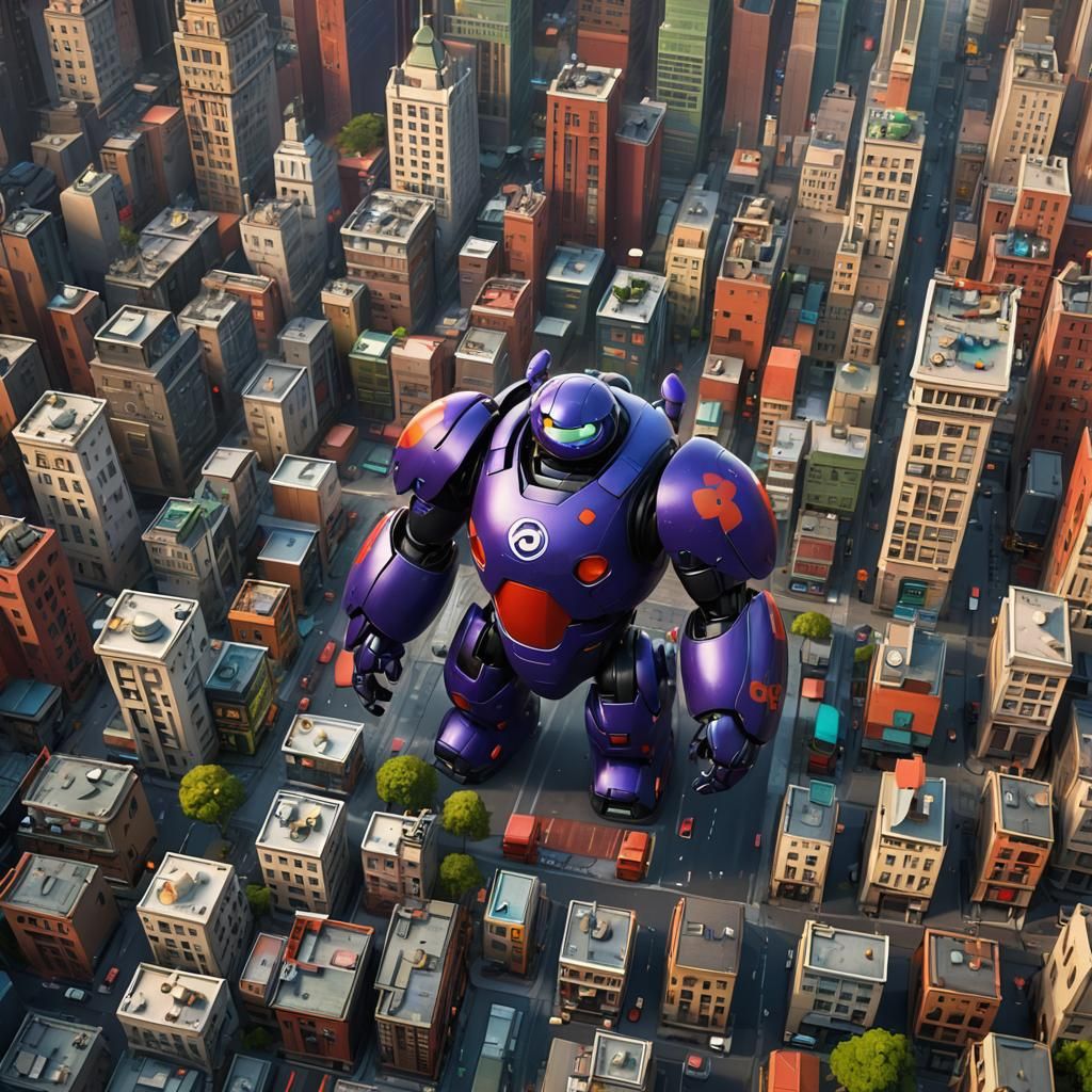 Big Hero 6 Android: Detailed Matte Painting
