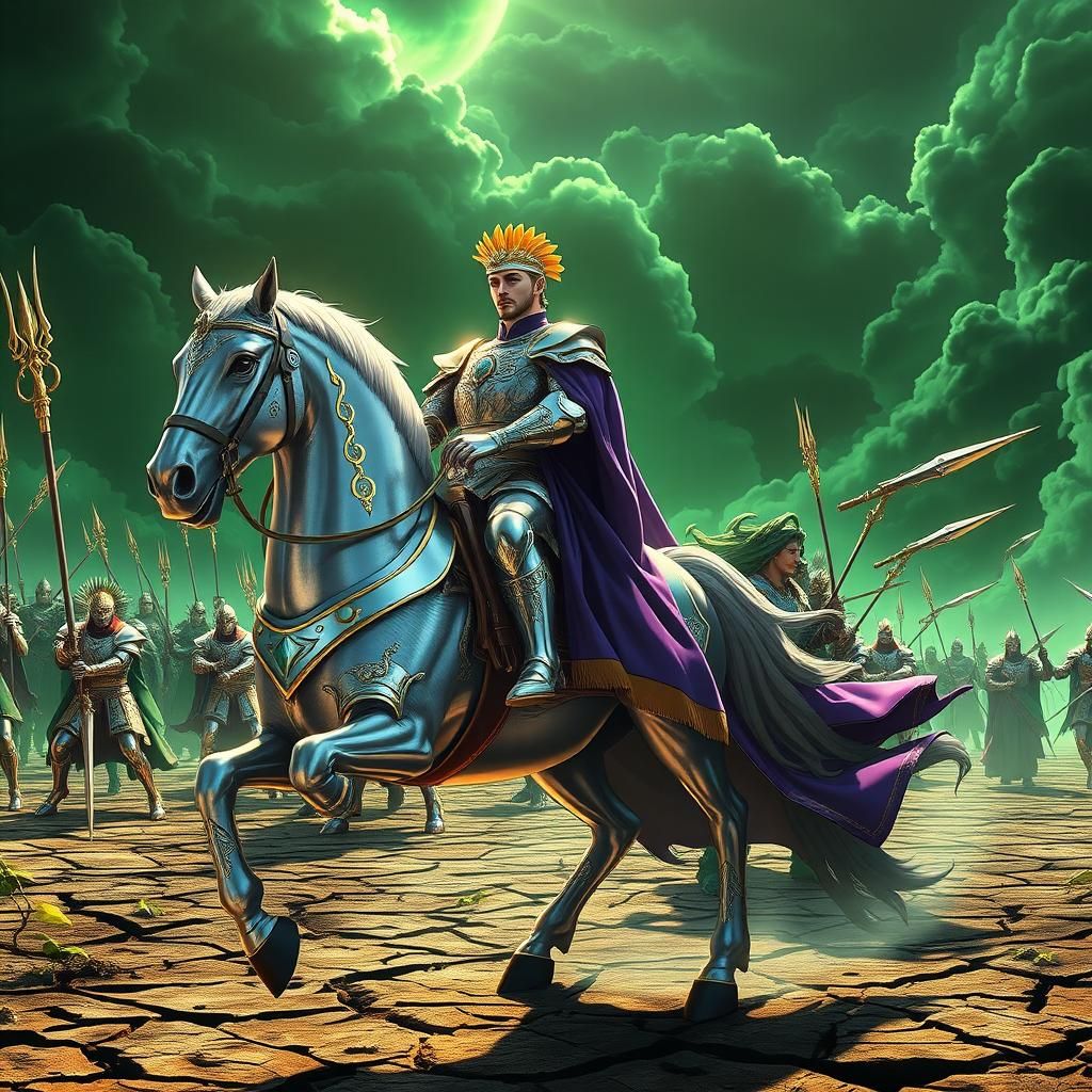 Pride Leads Army Against Envy in Epic Battle