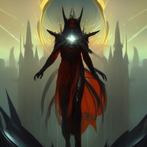 Sauron Concept Art in Dynamic Lighting