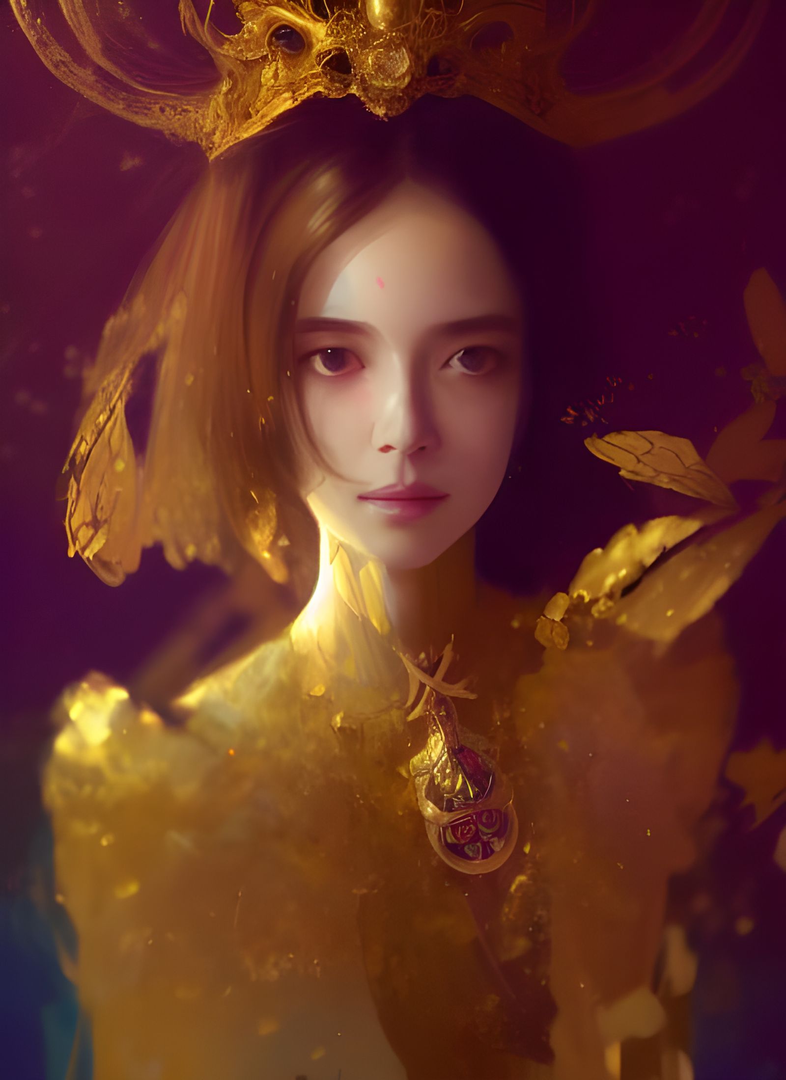 Royal Princess Portrait in Hyperdetailed Digital Art