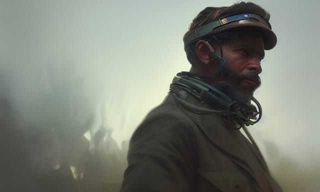 Wartime Field Doctor Portrait in Hyperdetailed Digital Art