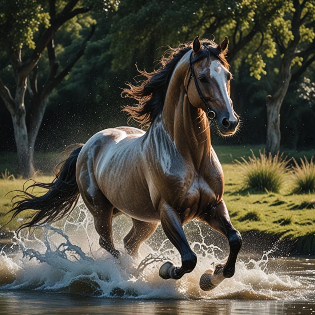 Ethereal Water Horse in Full Gallop