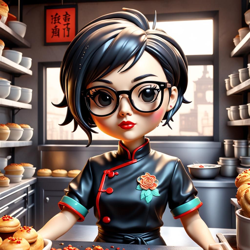 Funko Pop Baker in Detailed Matte Painting