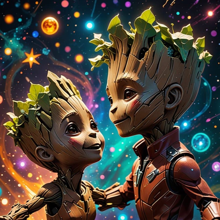 Groot's Joyful Rock 'n' Roll Moment