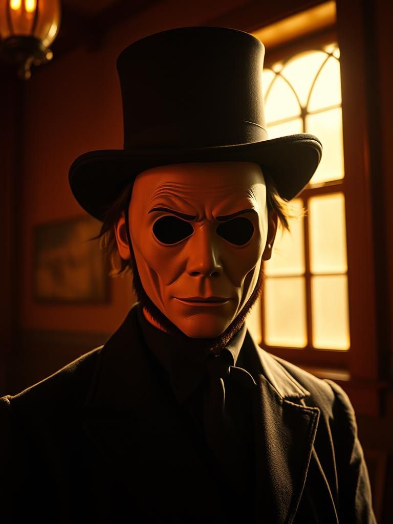 Michael Myers as Lincoln: Cinematic Halloween Portrait