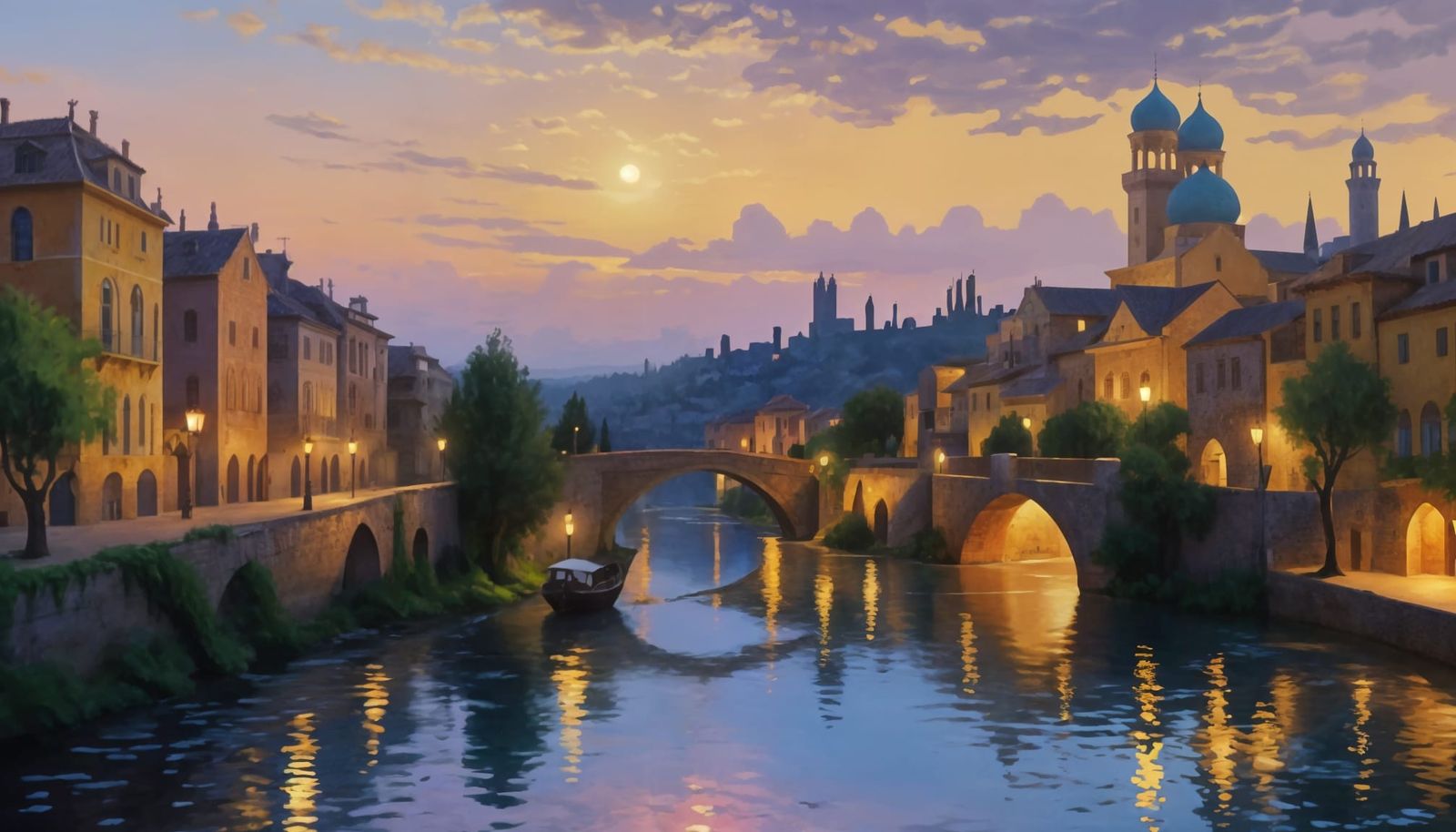Romantic Arabesque Town Landscape