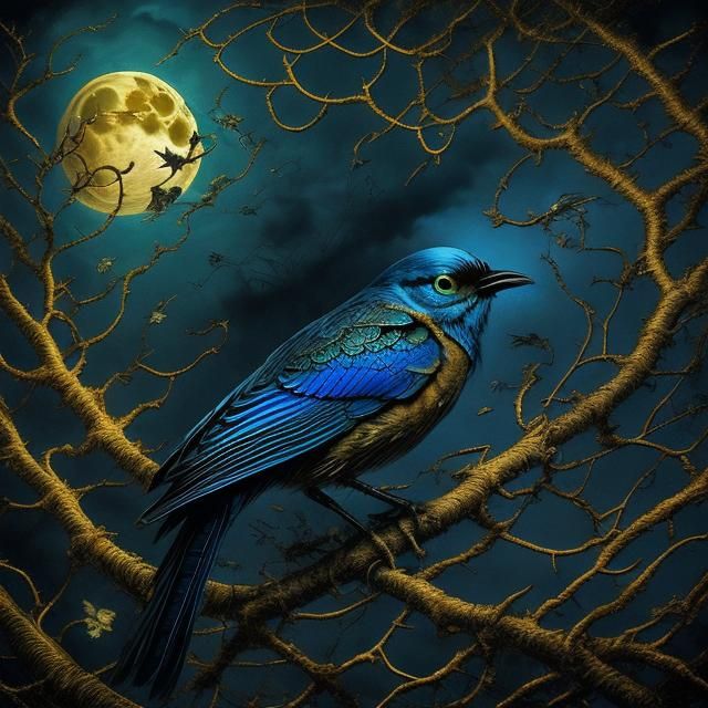 Great blue bird fae spirit city of amazing trinkets and bobb...