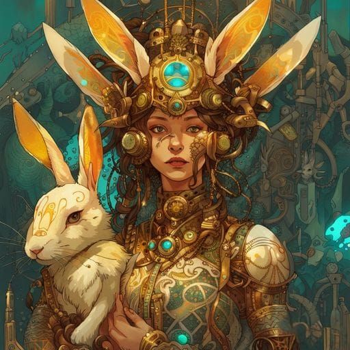Steampunk Bunny Queen in Victorian Style