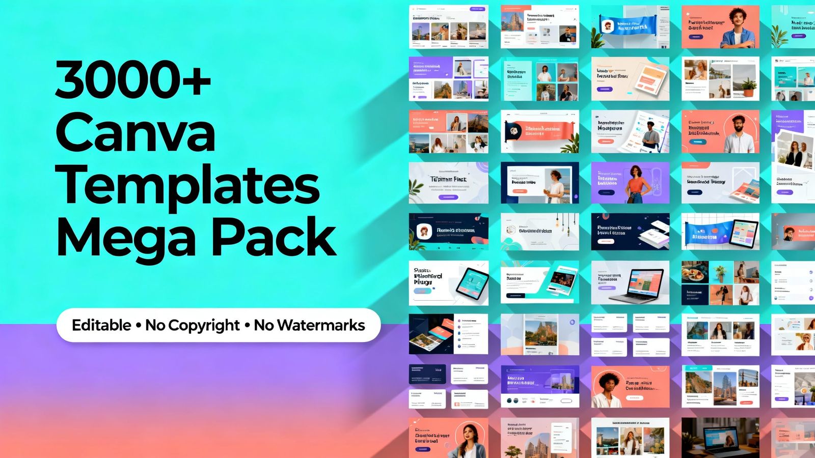 3000+ Canva Templates Mega Pack Cover