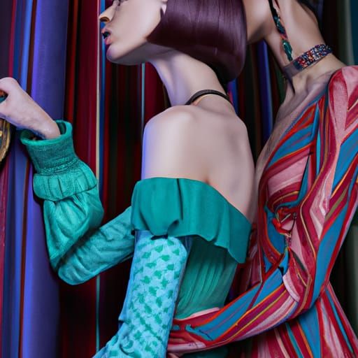 hyperrealistic Stunning amazing female models, long neck, st...