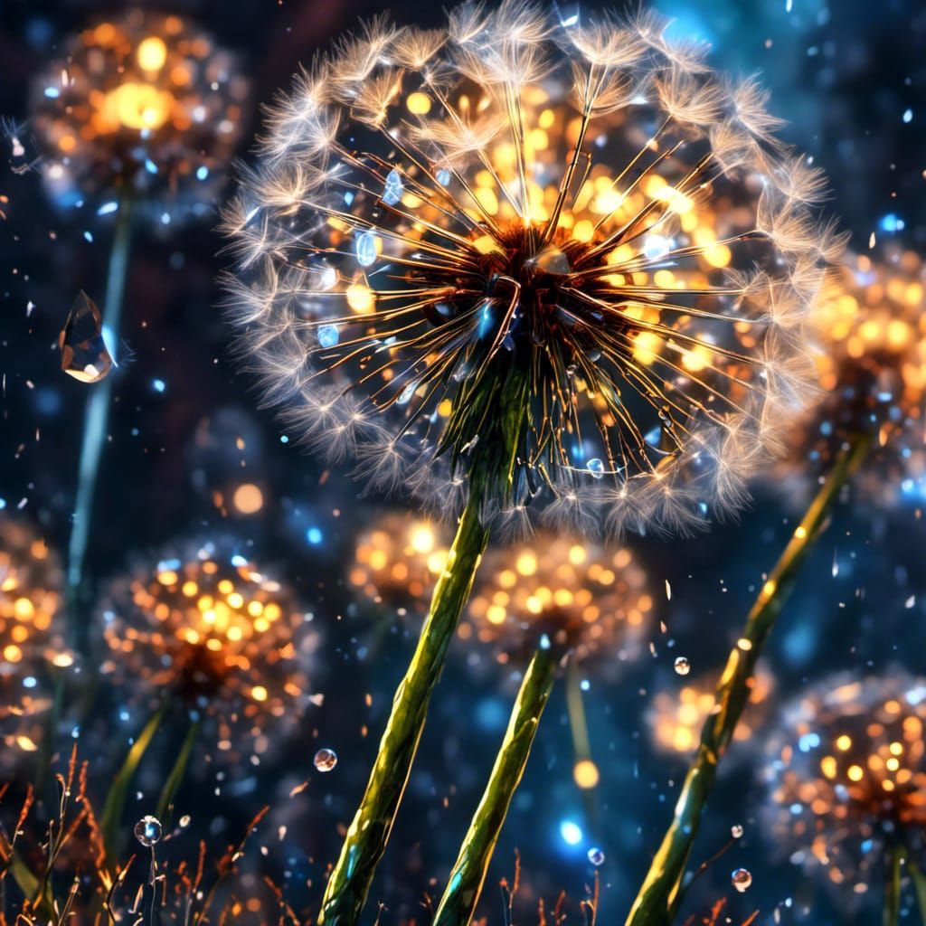 Amazing Glowing Dandelions