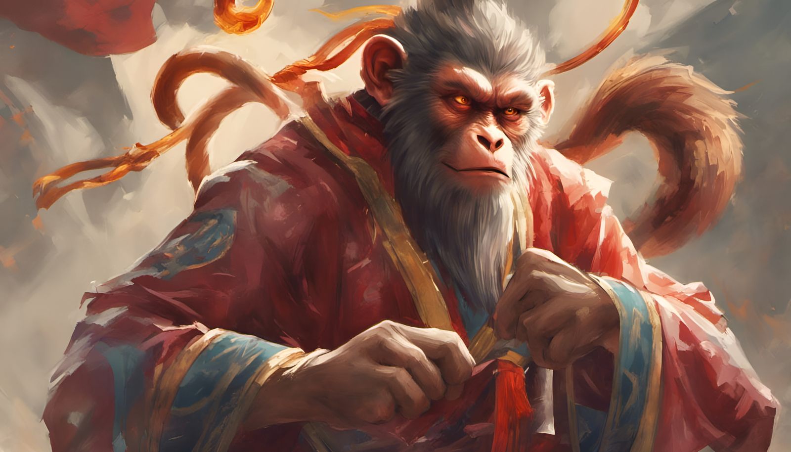 Sun Wukong: Monkey King in Chinese Art Style