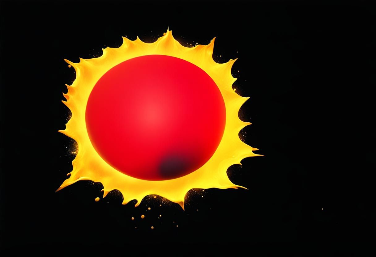 Fiery Red Sun with Egg, Digital Concept Art