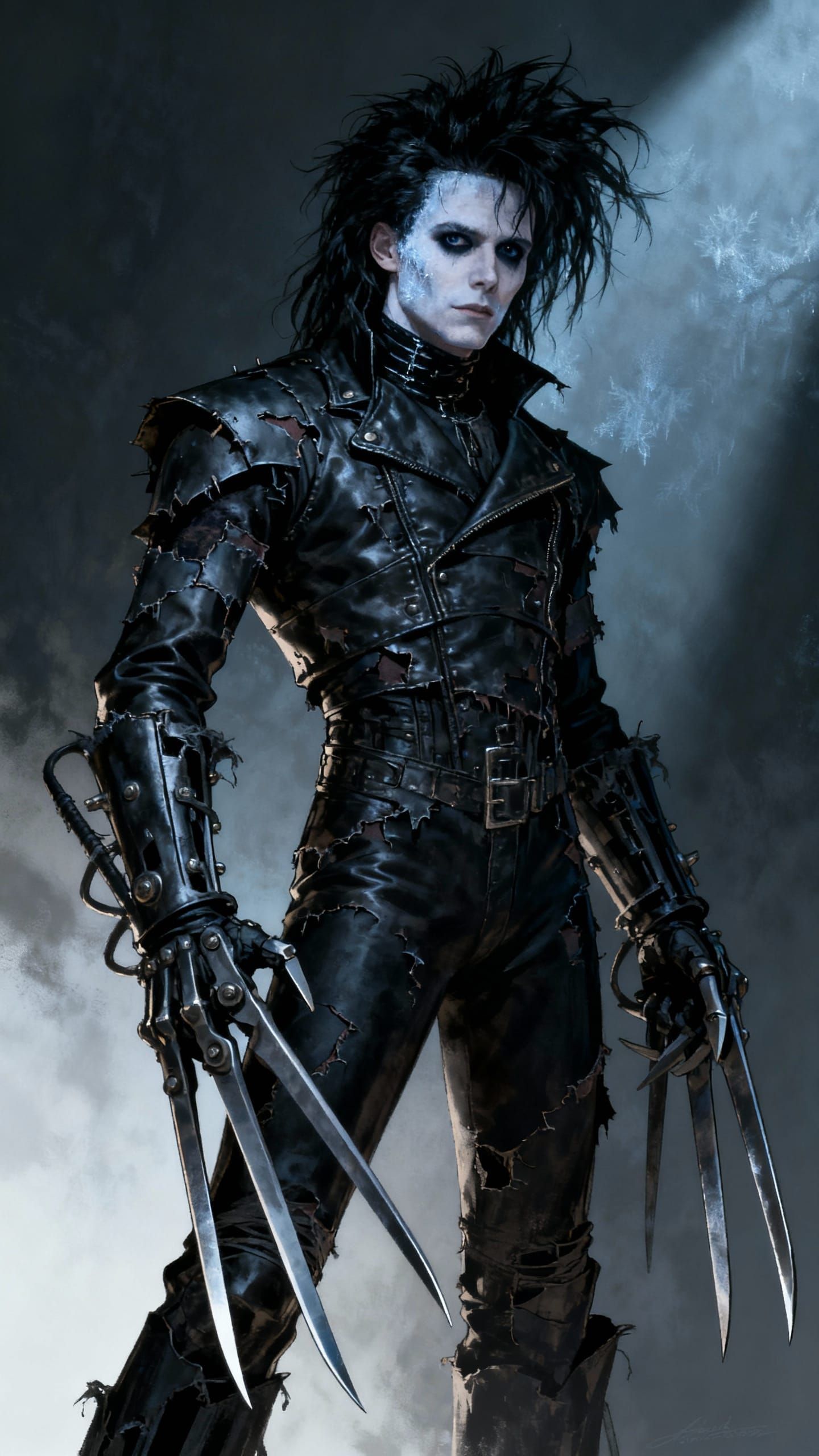 Edward Scissorhands Gothic Art Style Portrait