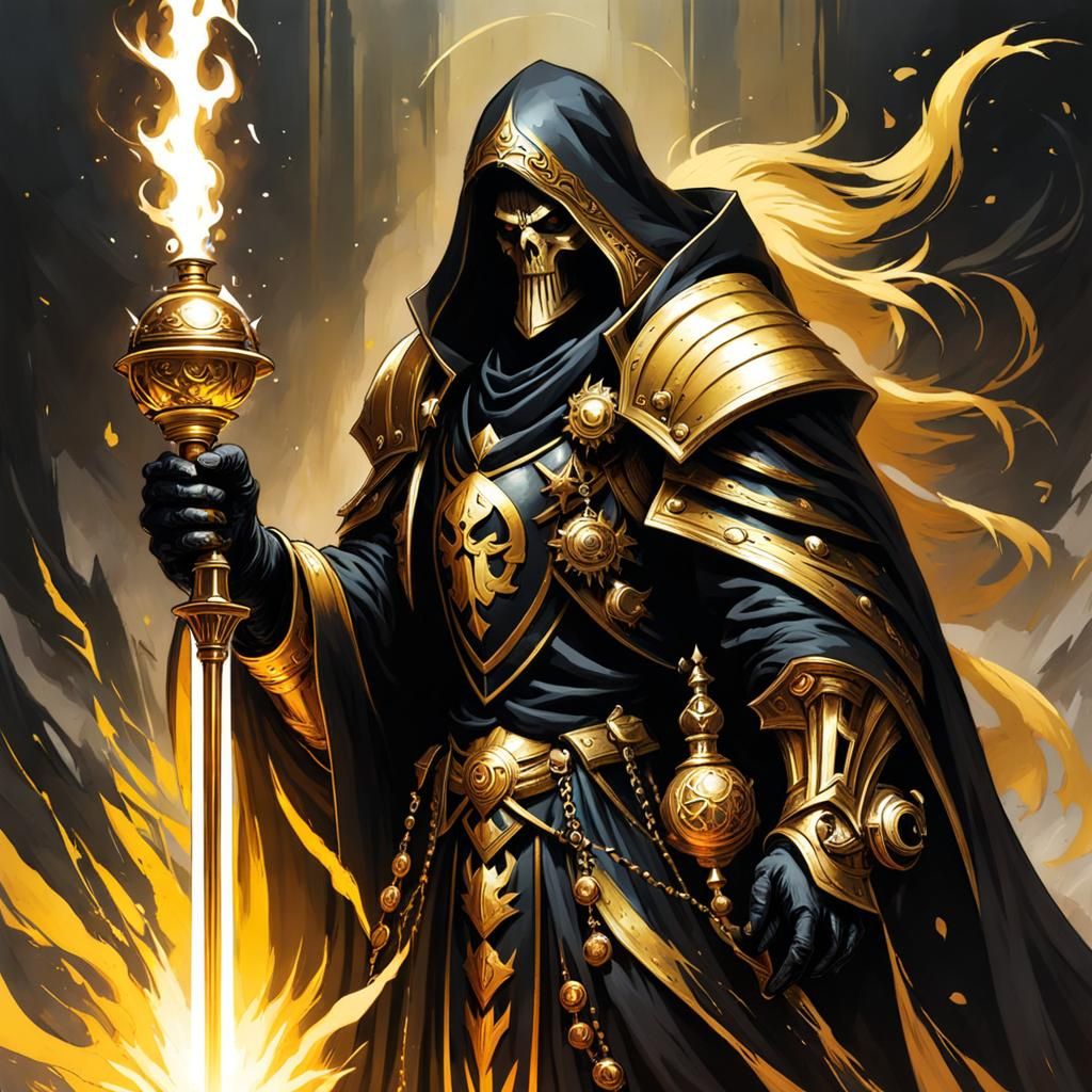 Warhammer 40k Psyker in Dark Sci-Fi Fantasy Style