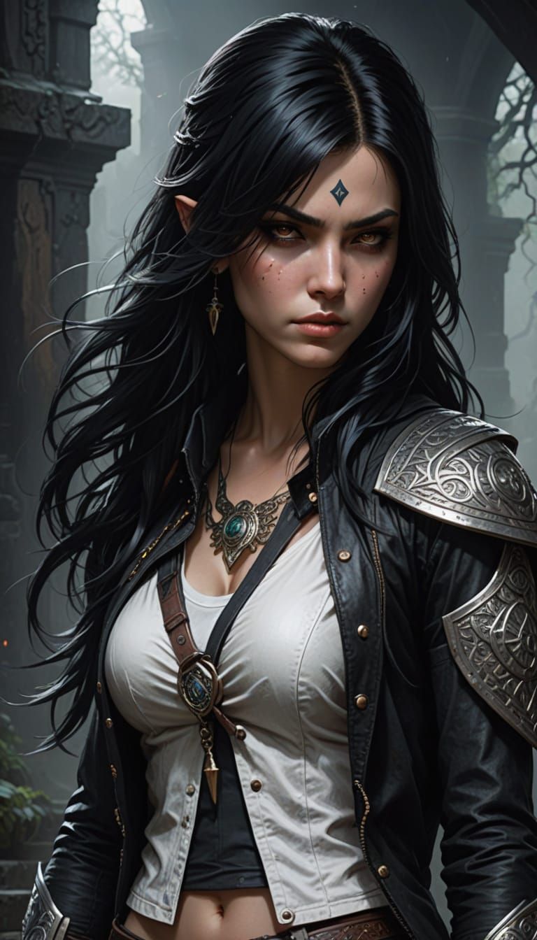 Ethereal Fantasy Warrior in Intricately Detailed Armor