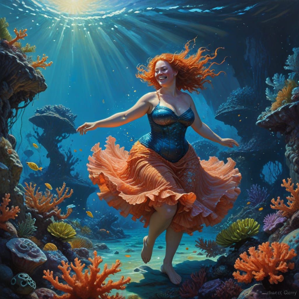 Ginger Woman's Dance on Alien Coral Reef