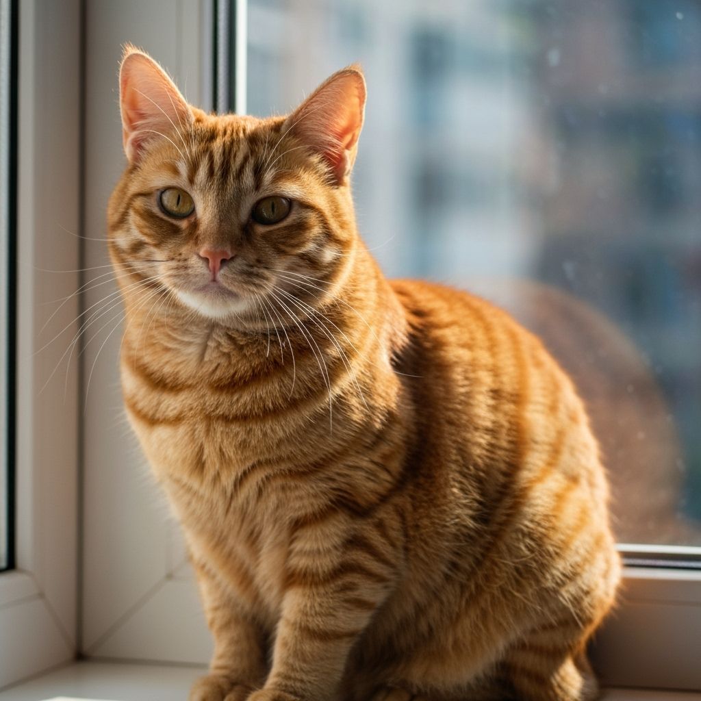 Majestic Orange Tabby Cat in Morning Sunlight