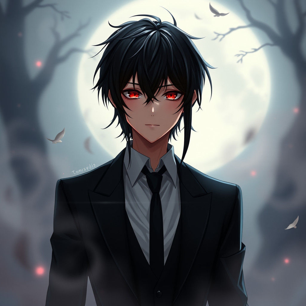 Sebastian Michaelis in Ethereal Anime Style