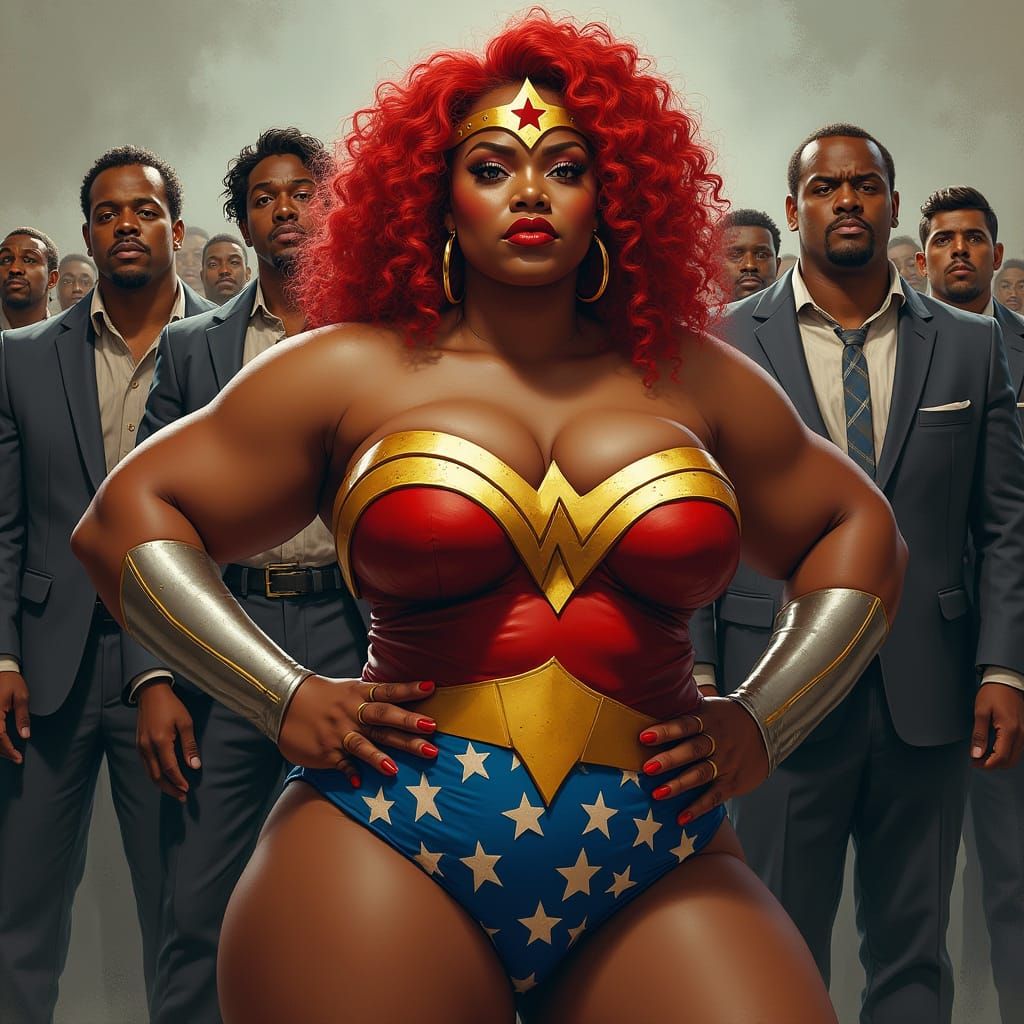 Confident Superhero in Comic Book Style