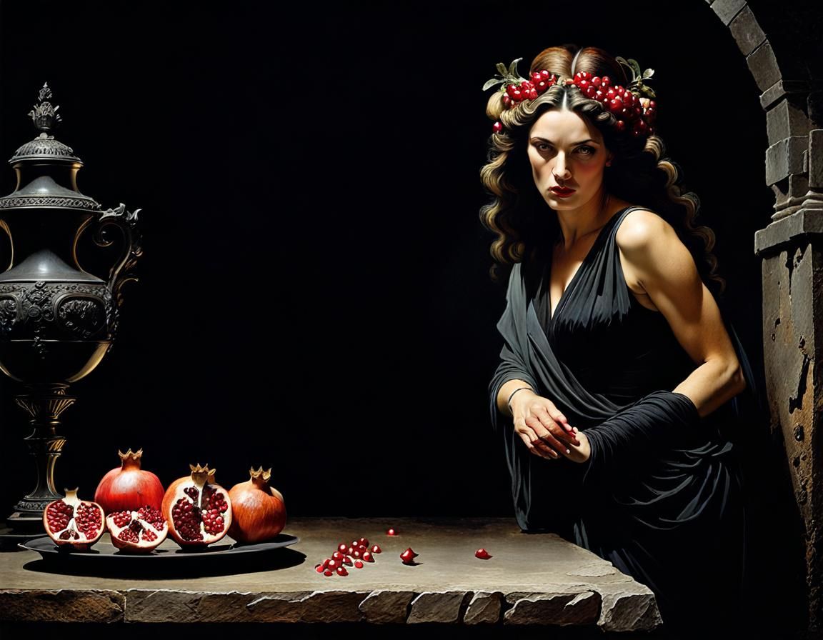 Persephone and the Pomegranate in Hell