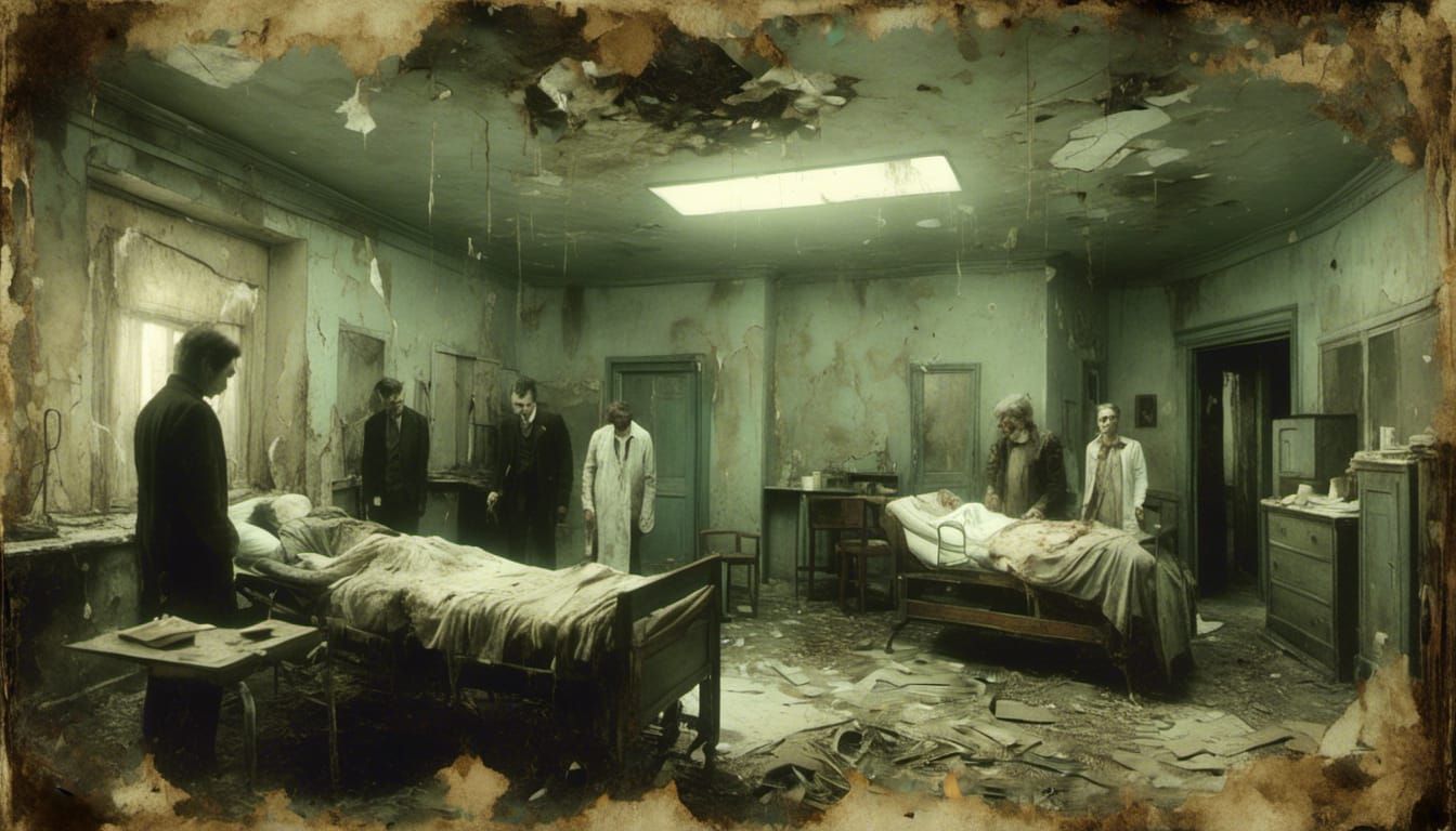Hospital Room Scene from Patient's View, Photorealistic