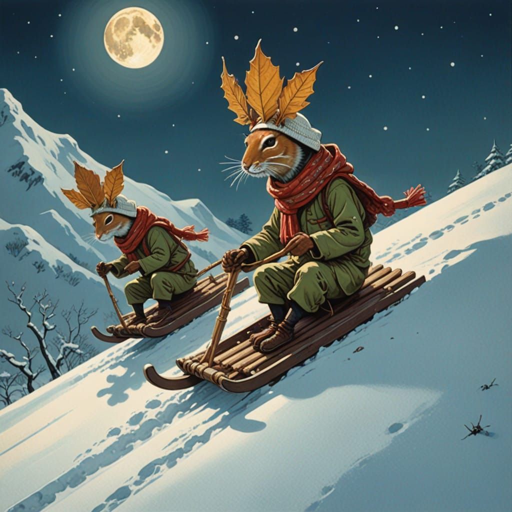 Kawaii Praying Mantis Snow Squad