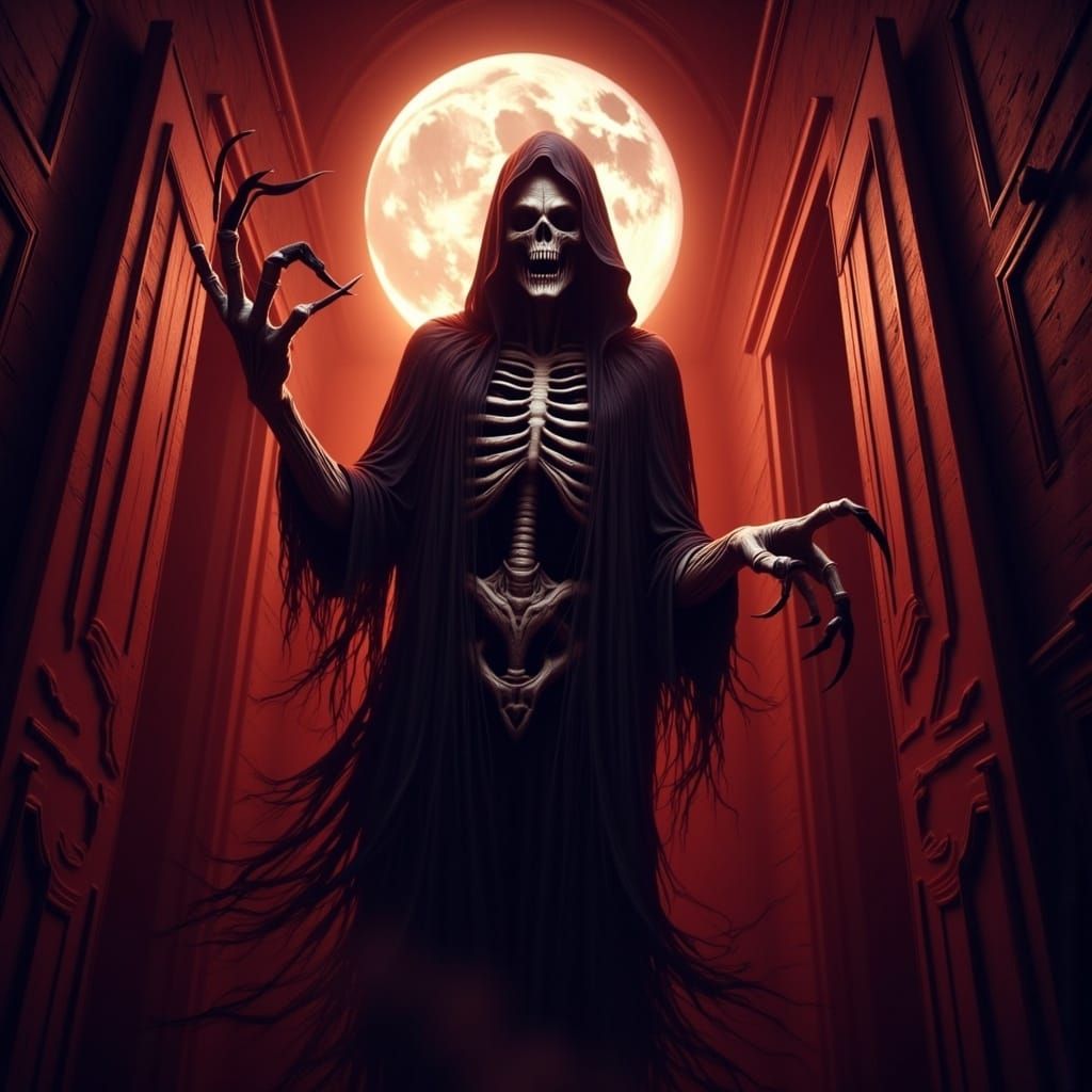 Dark Grim Reaper in Horror Style