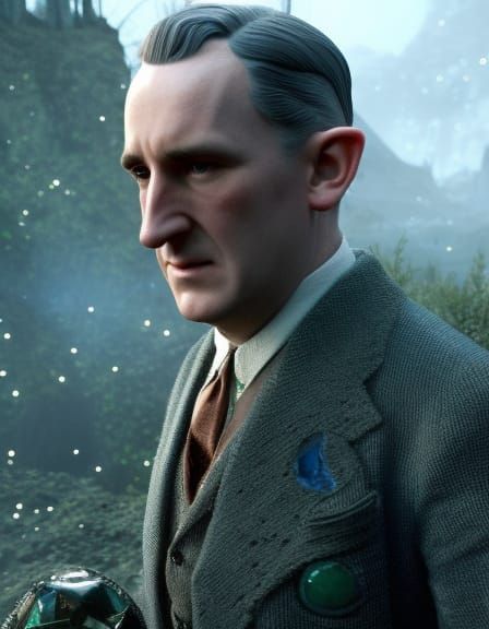 J. R. R. Tolkien as Sequin Mosaic, Fantasy Art