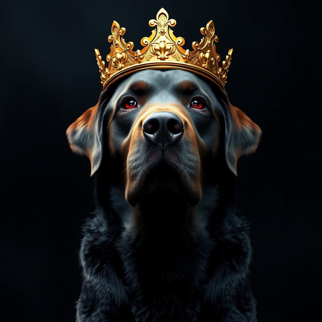 Majestic Labrador in Regal Attire