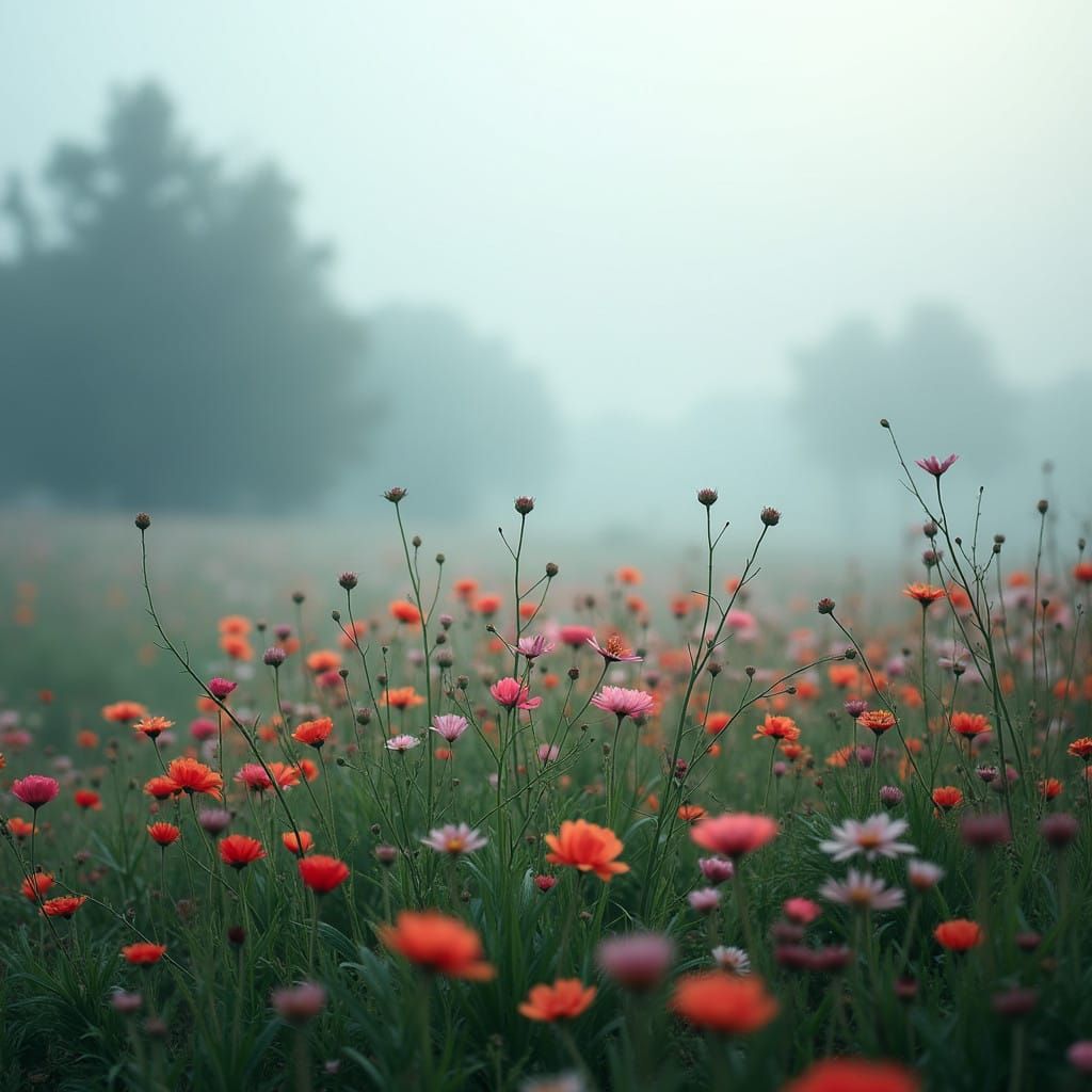 Misty Floral Wonderland