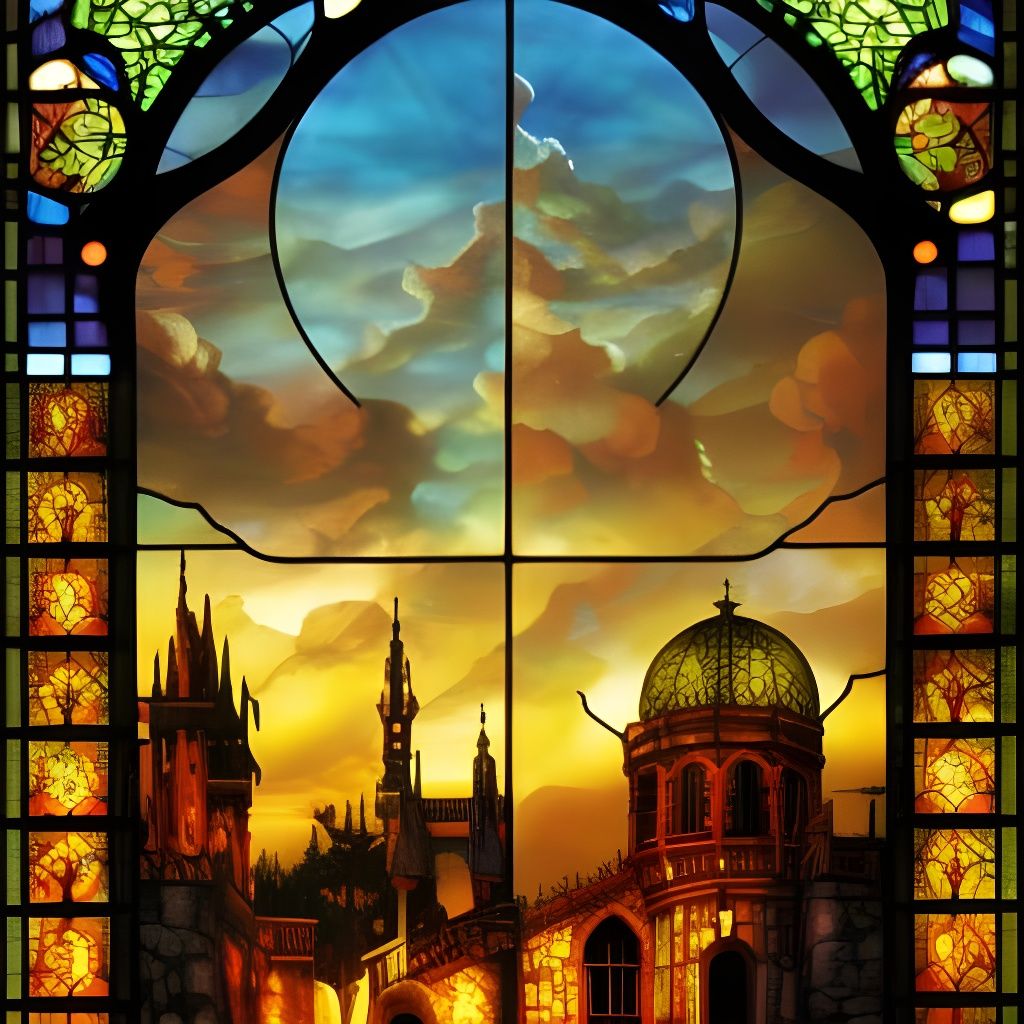 Castlevania stained glass window