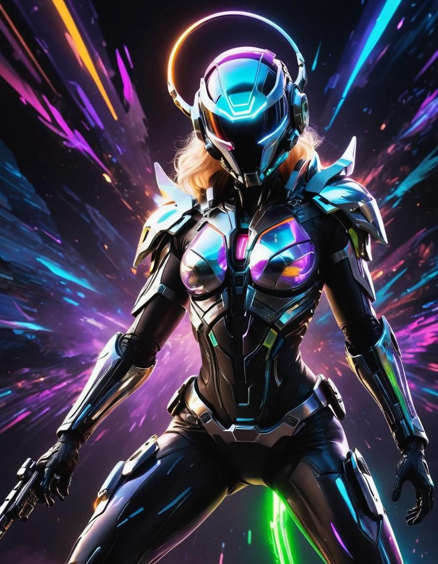 Fallen Angel Android in Dark Fantasy Style