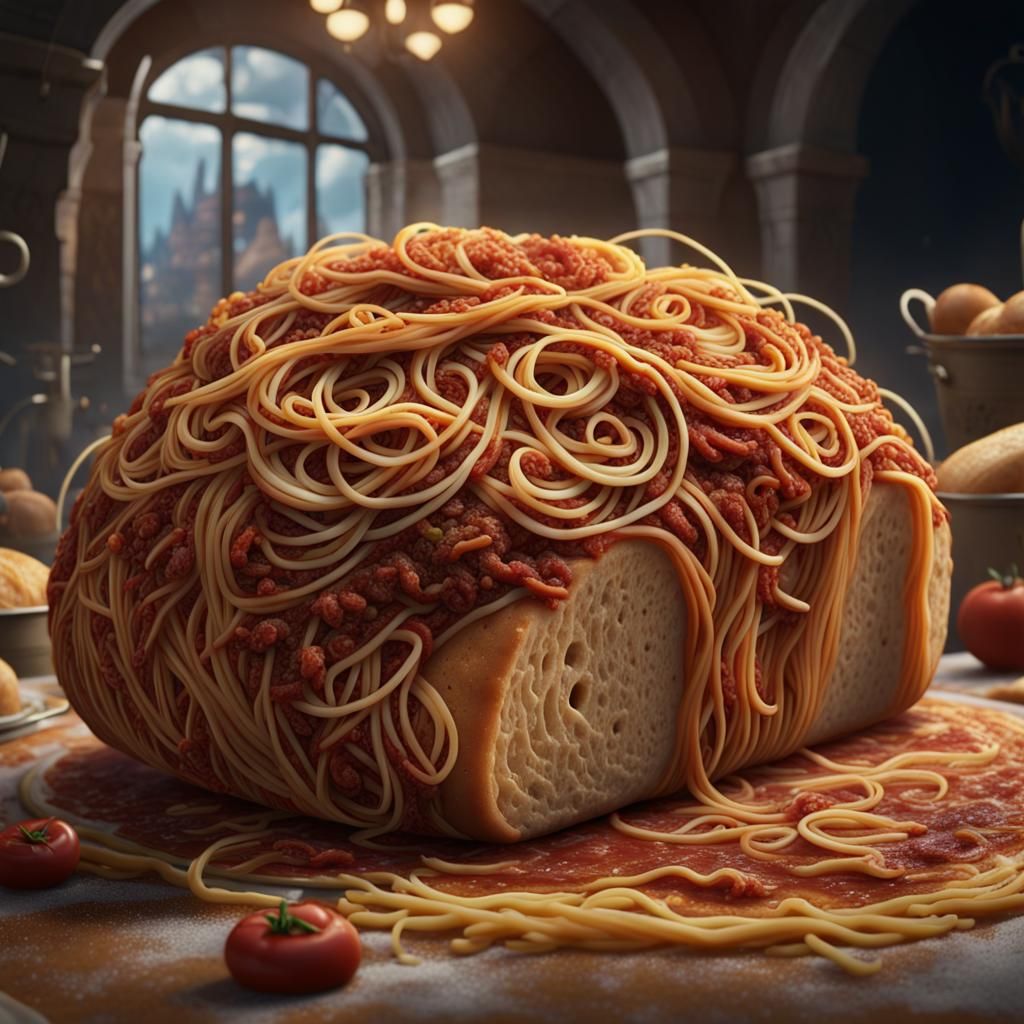 Spaghetti Bread Pizza: Fantastical Food Art