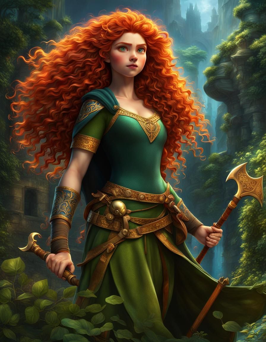Detailed Portrait of Merida on Artstation