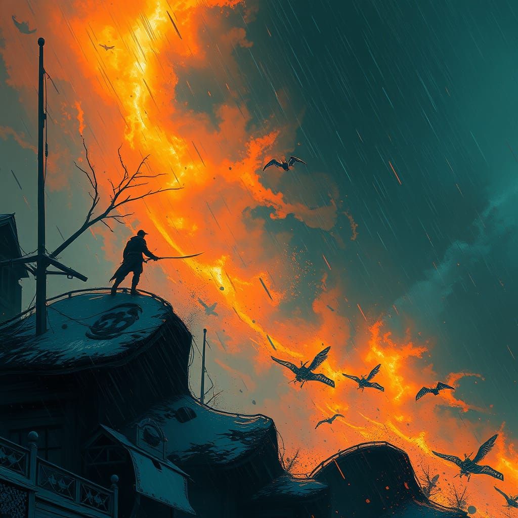 Ethereal Gothic Landscape with Mournful Hues