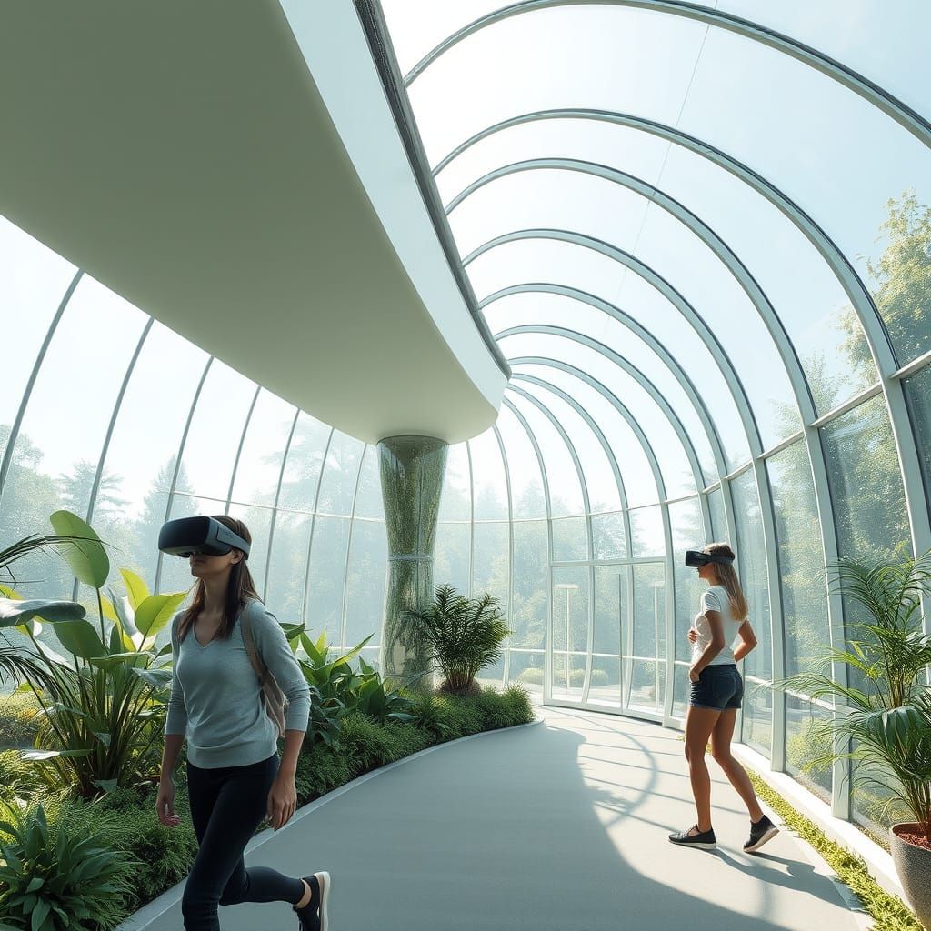 Sleek Futuristic Glasshouse in Gateshead with Virtual Realit...