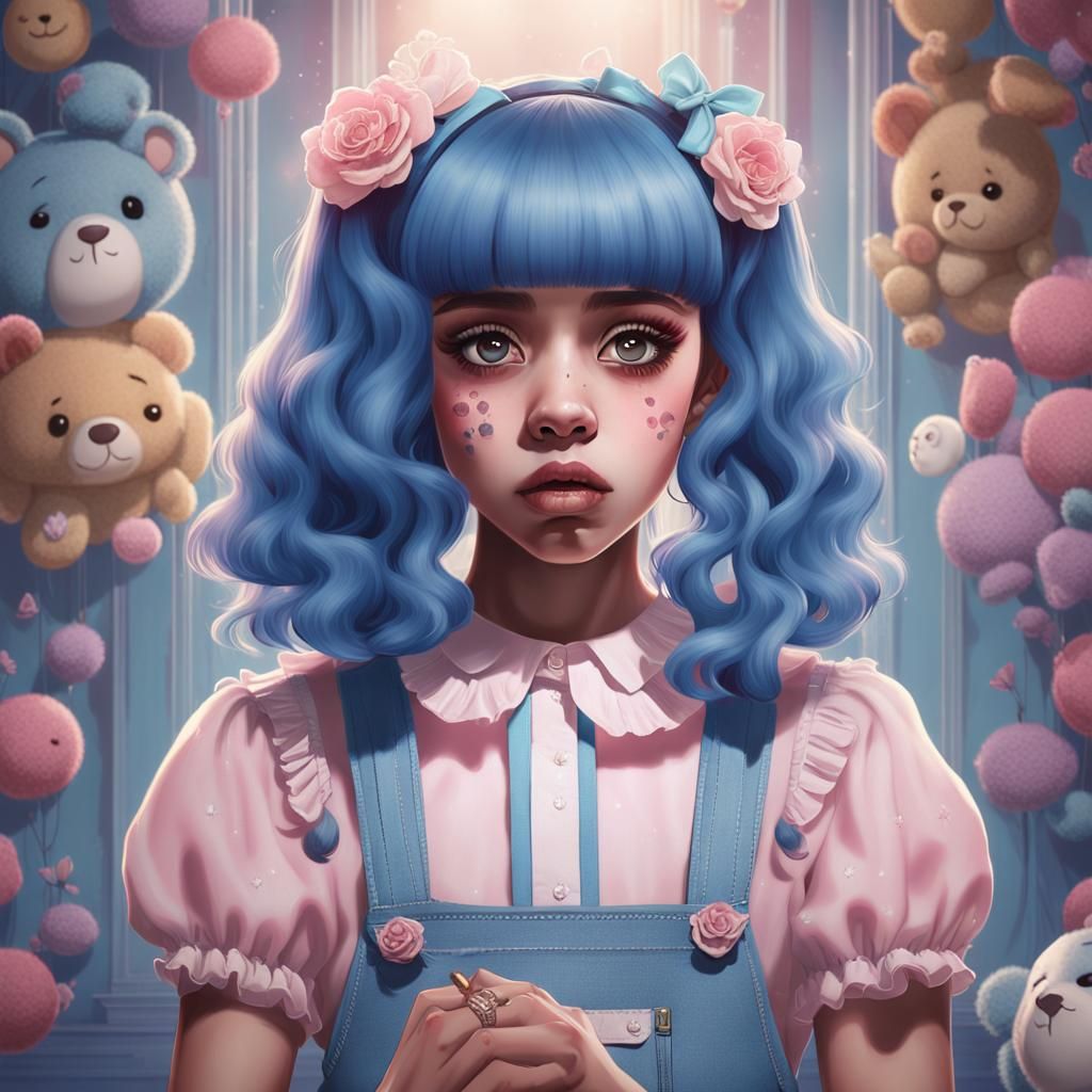 Melanie Martinez Crybaby Album as 3D Anime Art