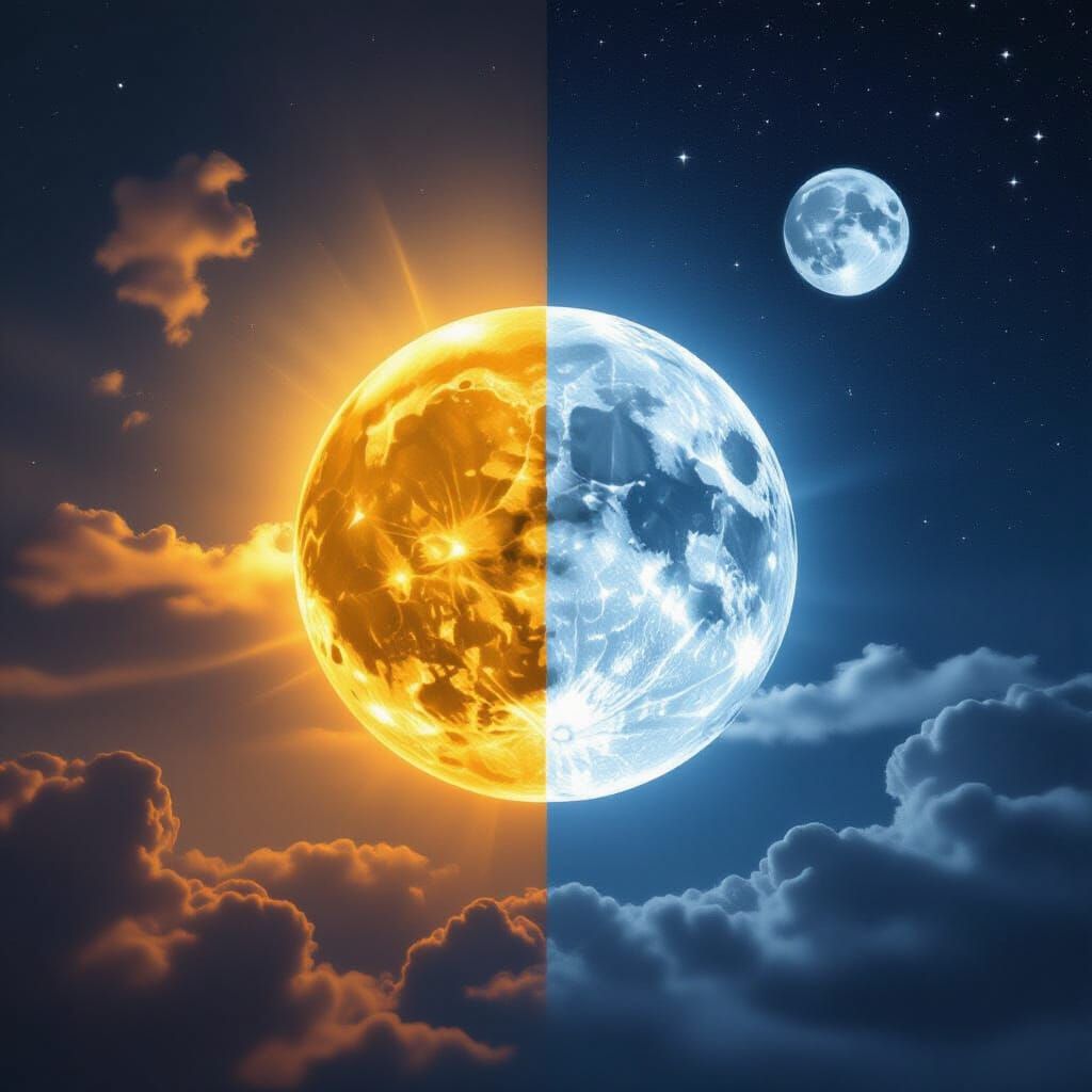 Day and Night: Sun and Moon Share the Sky