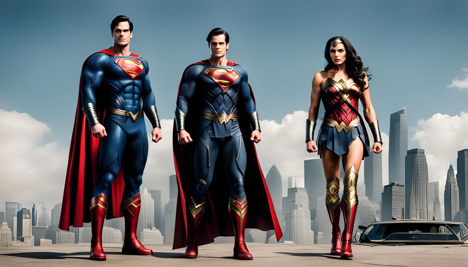 Wonder Woman and Superman Full Body