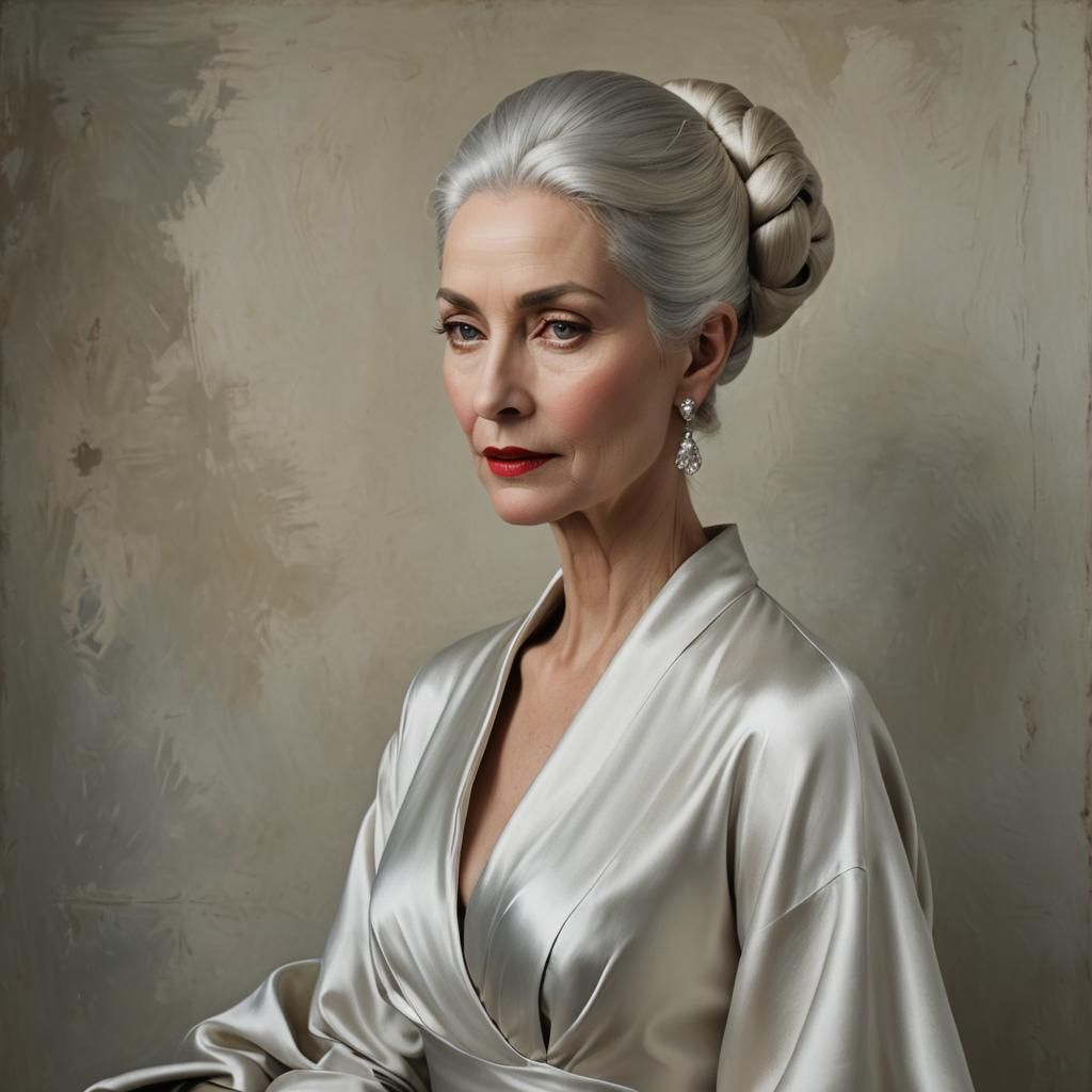 Elegant Woman in Vermeer Style: A Portrait of Grace