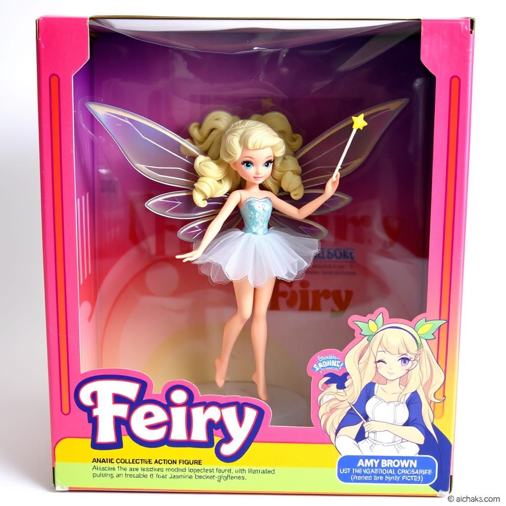 Vintage-Style Fairy in Whimsical Toy Box Packaging