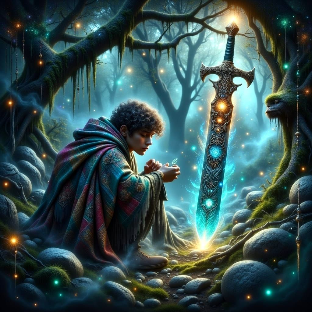 Irish Boy Discovers Ancient Magical Sword in Mystic Forest G...