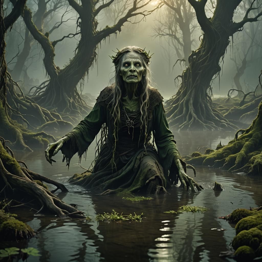 Jenny Greenteeth Emerges from Murky Bog