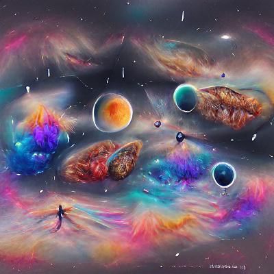 Cosmic View of Eight Planets and Galaxies