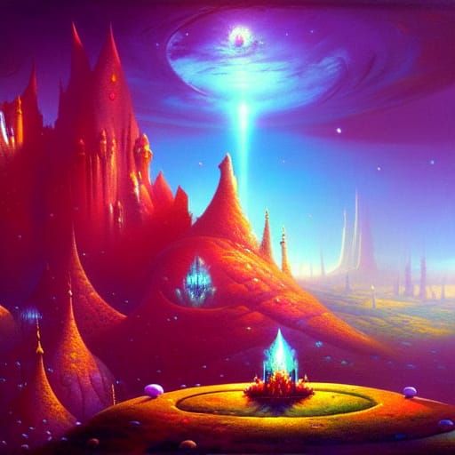 Epic Fantasy Landscape in Hyperdetailed Style