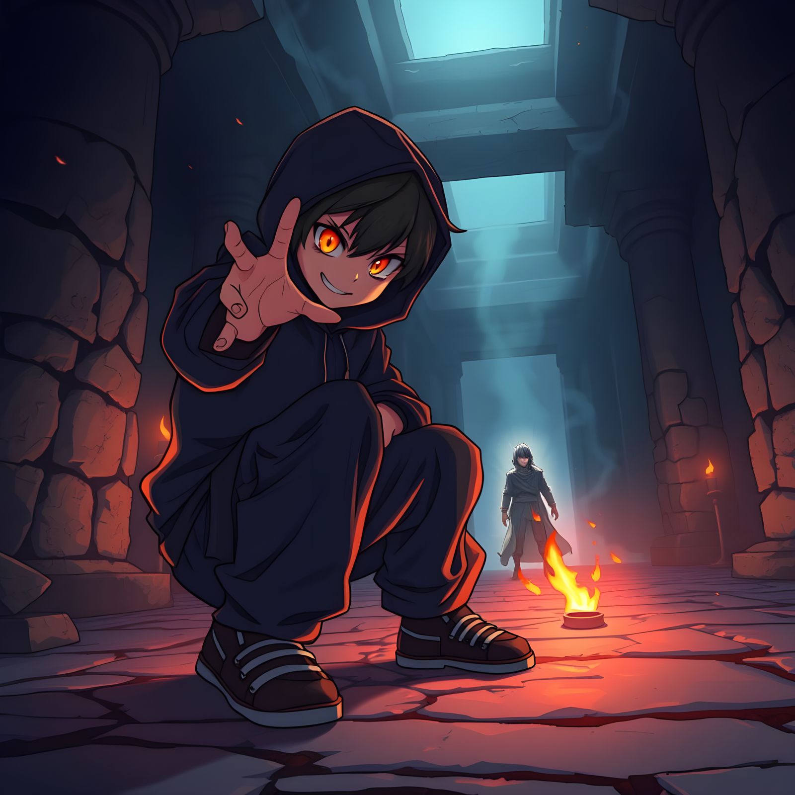 Mysterious Boy Unleashes Dark Energy in Ancient Temple