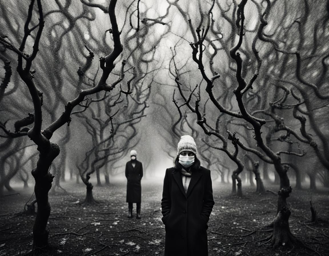 Humans in Masks: Black and White Art Photography
